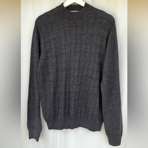 Perry Ellis mens dark gray crewneck sweater size L